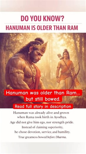 Hanuman Was Older Than Ram — Yet Bowed in Devotion #hanumanji
