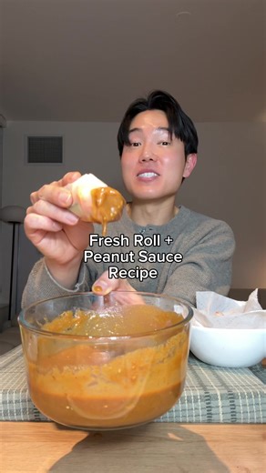 Y’all are going to want to save this one… fresh rolls and peanut sauce recipe! 😮‍💨 #peanutsauce #freshrolls #healthyrecipes #easyrecipe Ingredients: - cabbage, cucumber, peppers, carrots, avocado, cilantro, mint, green onions, vermicelli noodles, shrimp, rice paper Sauce ingredients: - peanut butter (4 tbsp - using @OnceAgainNutButter) - soy sauce (2 tbsp - using @momofuku goods) - rice vinegar (1 tbsp - using @Marukan Vinegar) - honey (2 tbsp) - garlic (2 tsp or cloves) - lime (1-2 tsp) - wat