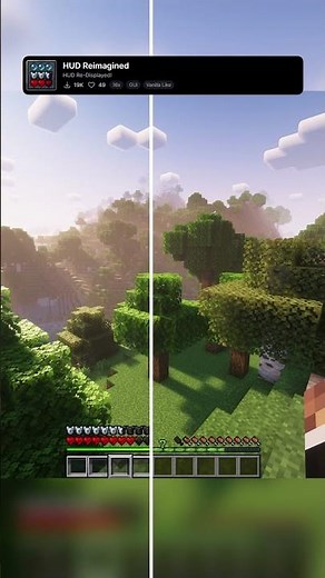 Best Minecraft Hud Texturepack #minecraft #texturepack #shorts #gaming #resourcepacks #txt #mc