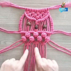 Macrame owl wall hanging tutorial Macrame owl tutorial 🩷🦉🩷 Take 5 cords (3mm) of 30 cm / Take 10 cords (3mm) of 2m each | Hobby Knitting Decoration Ideas