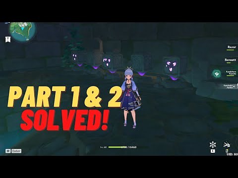 5 Cubes Puzzle Water Underground Araumi Inazuma Part 1 & Part 2 SOLVED! | Genshin Impact