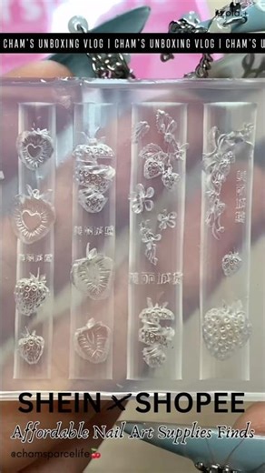 Strawberry Silicone Nail Molds ౨ৎ⋆｡˚⋆🍓 Shopee & SHEIN Nail Art Supplies Unboxing