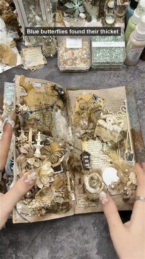 Vintage Junk Journal DIY 🦋 | Butterfly Scrapbook Decoration | Aesthetic Handmade Journal Tutorial