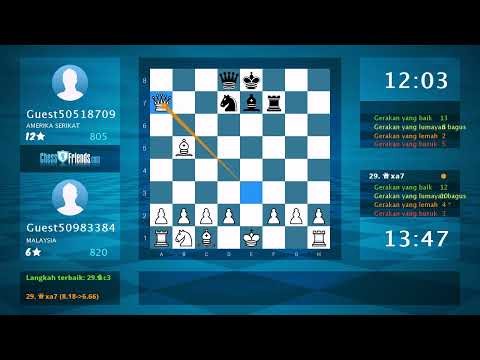 Analisis Permainan Catur: Guest50983384 - Guest50518709, 1-0 (Oleh ChessFriends.com)