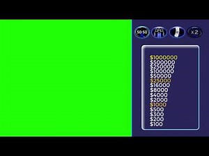 [Update] My creation of the Money Tree Wwtbam Clock Format Us with Green Screen