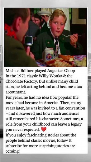 What Happened to Augustus Gloop? Michael Böllner’s Surprising Life After Willy Wonka
