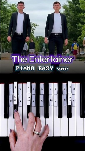 The Entertainer 🎼 Easy Piano Tutorial Using Only 11 Keys 🎹