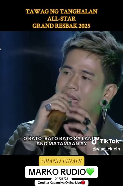 Marko Rudio TAWAG NG TANGHALAN All-Star Grand Resbak