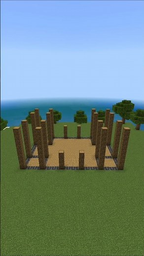 How To Build A Simple Starter Castle | In Minecraft Tutorial Timelapse #minecraft #shorts #asmr