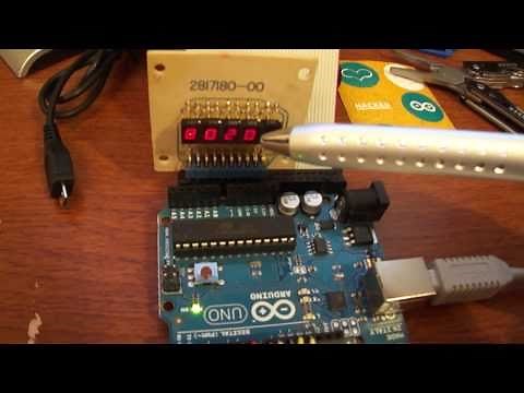 Multiplexed 5 digit 7 segment LED display with an arduino