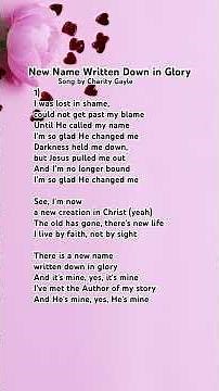 🎧New Name Written Down in Glory-1 by Charity Gayle #trend_hymn #christiansong #lyrics #shorts