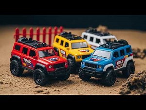 🚗 4x4 Toy Jeep Race | Colorful Off-Road Cars Adventure 🚙🏜️🌈 | 3D Kids Fun Story