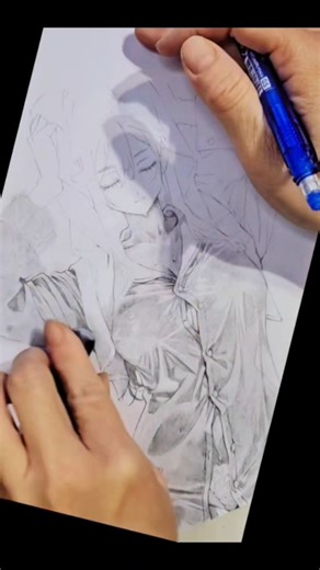 5 hours of focus: The texture of Pencil #art#PencilControl #DrawingDetail #TraditionalArt #AnimeGirl