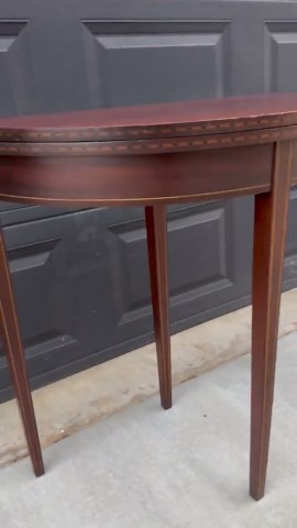 Antique Early 1900's Inlaid Mahogany Wood Folding Half Round Flip Top Card Table - Sheraton Traditional Hall Table - Etsy
