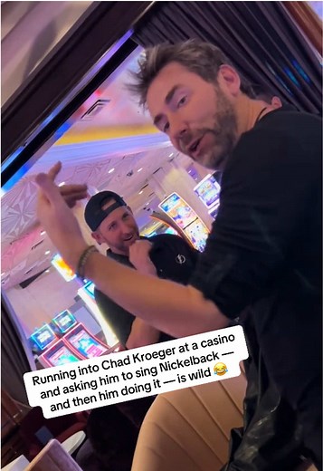 This casual interaction is legendary (📹 via @Nae love) #casino #random #nickelback #rockstar #canada