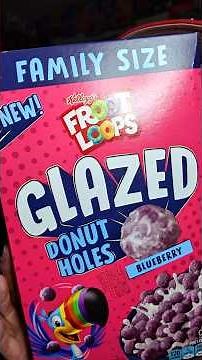 Kellogg’s Froot Loops Glazed Donut Holes BLUEBERRY cereal review