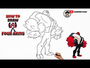 How To Draw Four Arms | BEN 10 #drawing #fourarms #ben10