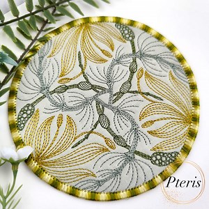 Meadow Grasses Embroidery Design: ITH Mug Rug, Plates (digital Download) - Etsy