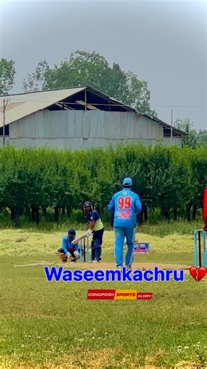 5.6K views · 50 reactions | Waseemkachru out after scoring century in inaugural match of Champions League Gowherpora.  #kongposhsportsglory #fb #viral #cricket #reelsfb | Kongposh Sports Glory | Facebook