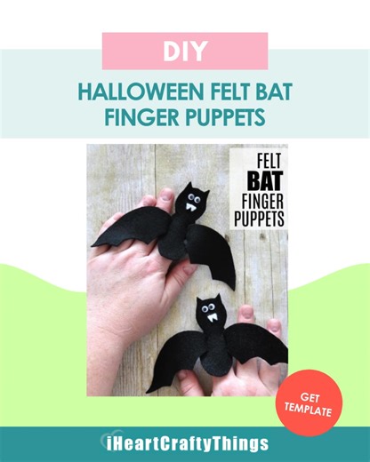 These spooky-cute Felt Bat Finger Puppets are a Halloween hit! 🦇 Perfect for little hands and big imaginations. 🎃 👉 Full tutorial: https://buff.ly/MLplBKV #halloweencrafts #kidscraftideas #iheartcraftythings | I Heart Crafty Things