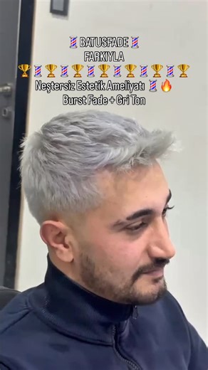 Batuhan Turan💈 on Instagram: "Burst fade ile kulak çevresinde yumuşak ve net bir form, açma işlemi sonrası gri tonla güçlü ve dikkat çekici bir görünüm. Cesur, modern ve fark edilmek isteyenler için iddialı bir stil 💈✨ 📍Bakırköy / İstanbul Randevu için DM’den ulaşabilirsiniz. . . #burstfade #grisaç #saçboyama #modernfade #batusfade"