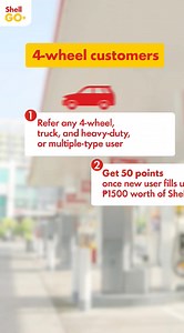 Get up to 50 bonus points when you refer a friend to #OurBestAppEver (vs. Previous app) How? It’s simple! 1. Download the Shell Asia app 2. Provide your referral code 3. Have your friends or family do their first fuel purchase with a minimum spend and use their Shell Asia app Don't have the app yet? Search for Shell Asia in - App Store: https://go.shell.com/3X7b7KJ Google Play Store: https://go.shell.com/440X3WC #ShellGoPlus ASC: S0204P102225S | Shell Sumulong Hwy Mambugan