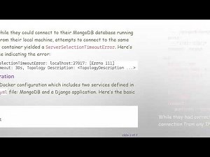 Resolving Connection Issues Between Docker Containers: A Guide to MongoDB Connection Problems