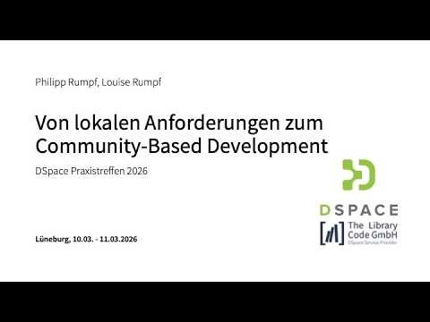 Von lokalen Anforderungen zum Community-Based Development