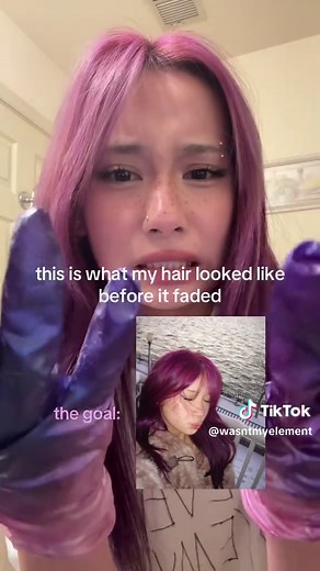 髪の色を鮮やかに！紫ヘアチュートリアル