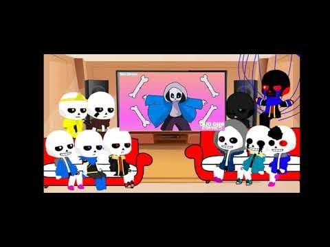 sans aus react glitchtale sans vs delta sans (dublado)