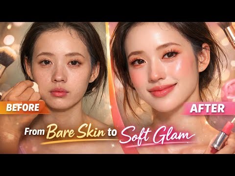 Full Glowy Makeup Tutorial | From Bare Skin to Soft Glam