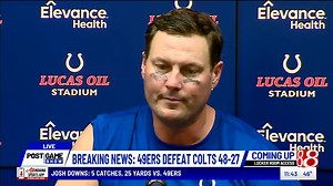 60K views · 1K reactions | "I've been a part of less percentage chances of getting in and got in before, so you certainly won't hear me losing hope here." WATCH: #Colts QB Philip Rivers says the locker room is "hurting" after the 48-27 loss to the 49ers on Monday Night Football, but he's not letting this team give up on the playoffs yet. #ForTheShoe | Angela Moryan | Facebook