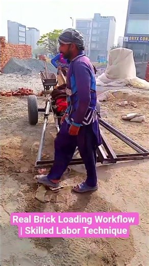 Real Brick Loading Workflow | Skilled Labor Technique#construction #shorts #shortvideo #short #shots