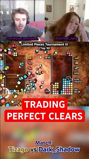 THEY TRADED PERFECT CLEARS #tetris #gaming #esports #proplayer #fightinggames #tournament #highlight