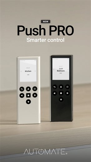 Rollease Acmeda on Instagram: "Introducing the new Automate Push PRO remote: our smartest remote yet, featuring customizable names and shade timers for the ultimate control. #remotecontrol #automateshades #shadecontrol #smartremote"