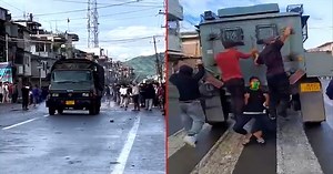 Protest In Manipur's Churachandpur Over Arrest Of Two For Vandalism