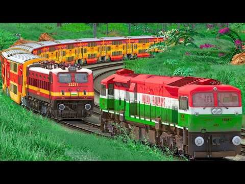 WAP4 to WDG4D DOUBLE DECKER TRAIN | BUMPY RAILROAD | Train Simulator | Railwork | NTG GAMING