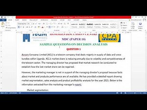 DECISION TREE ANALYSIS (QUESTION 3)