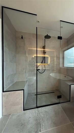 Series of bespoke shower enclosures #interiordesign #bathroomdesign #shower #glassshower