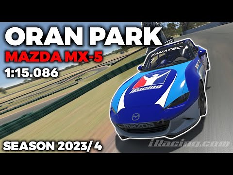 iRacing Guide MX-5 Oran Park Raceway - Hot Lap + Setup + blap file - 1:15,086