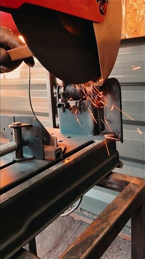 Clean metal cut with a powerful chop saw 💥