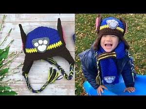 Crochet Paw Patrol Hat Chase For Toddlers