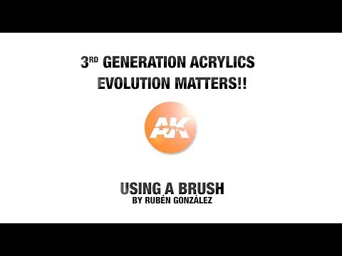 Using a brush || Acrylics 3rd generation by AK-Interactive [ENG]