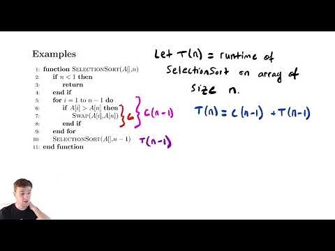 Recurrence Relations 1 - Selection Sort
