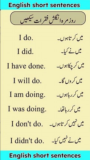 Daily Use English Sentences with Urdu | Speak Fluent English Fast!”#EnglishWithUrdu #ShortSentences