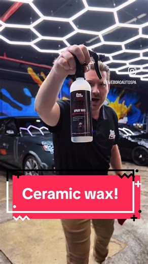 Introducing the first product in our auto care line. Our ceramic spray wax adds gloss, protection, and a clean finish in minutes. Used here on this Range Rover — spray on, wipe off, done. #cardetailingproducts #ceramiccoating #carcare #detailingcars #carwash