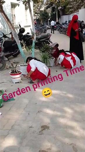Garden printing Time 😄( PTEC Chandwara muzaffarpur deled college)#creative #lovestatus #gardening
