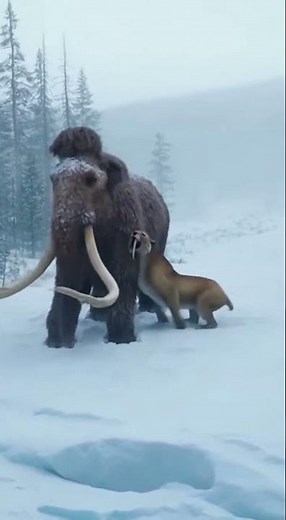 Smilodon vs Mammoth – an epic Ice Age survival battle caught on camera! 🐅🦣❄️