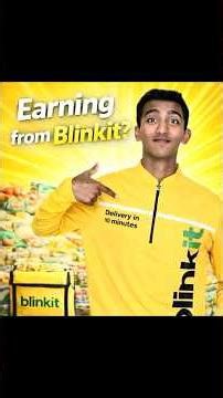 Can we earn from blink-it? 🤔