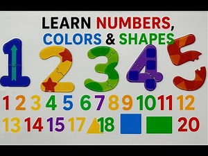 Learn Numbers 1–20 for Kids | Colors & Shapes for Toddlers | Educational Learning Video